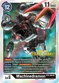 Machinedramon - BT2-066 (2021 Championship Online Regional) [Online Participant] (BT2-066 SR) [Release Special Booster 1.0]