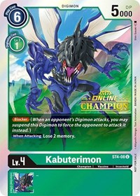 Kabuterimon - ST4-08 (2021 Championship Online Regional) [Online Champion] (ST4-08 U) [Starter Deck 04: Giga Green]