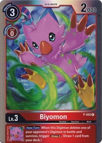 Biyomon - P-002 (Rainbow Foil) (P-002 P) [Digimon Promotion Cards]