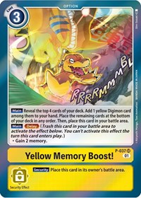Yellow Memory Boost! (P-037 SR) [Digimon Promotion Cards]
