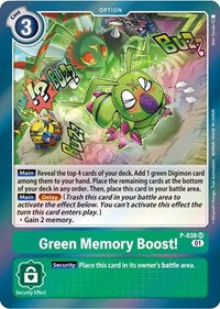 Green Memory Boost! (P-038 SR) [Digimon Promotion Cards]