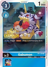 Gabumon - BT1-029 (Store Champion) (BT1-029 R) [Release Special Booster 1.0]