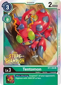 Tentomon - BT1-066 (Store Champion) (BT1-066 U) [Release Special Booster 1.0]