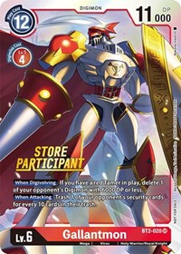 Gallantmon - BT2-020 (Store Participant) (BT2-020 SR) [Release Special Booster 1.0]