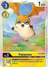 Patamon - ST3-04 (Store Participant) (ST3-04 U) [Starter Deck 03: Heaven's Yellow]