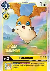 Patamon - ST3-04 (Store Champion) (ST3-04 U) [Starter Deck 03: Heaven's Yellow]