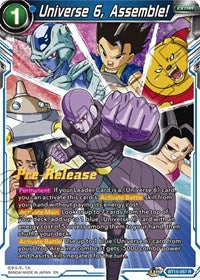Universe 6, Assemble! (BT15-057) [Saiyan Showdown Pre-Release Cards]