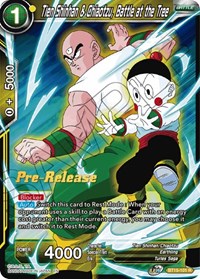Tien Shinhan & Chiaotzu, Battle at the Tree (BT15-101) [Saiyan Showdown Pre-Release Cards]