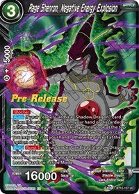 Rage Shenron, Negative Energy Explosion (BT15-137) [Saiyan Showdown Pre-Release Cards]
