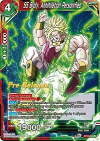 SS Broly, Annihilation Personified (BT15-144) [Saiyan Showdown Pre-Release Cards]