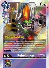 Rebellimon (BT6-077 R) [Double Diamond Pre-Release Cards]