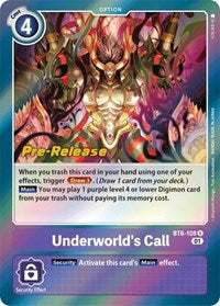 Underworld's Call (BT6-108 R) [Double Diamond Pre-Release Cards]