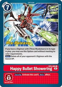 Happy Bullet Showering (BT6-095 U) [Double Diamond Pre-Release Cards]