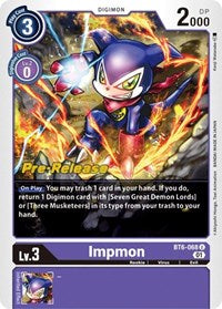 Impmon (BT6-068 U) [Double Diamond Pre-Release Cards]
