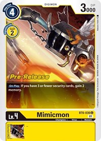 Mimicmon (BT6-036 U) [Double Diamond Pre-Release Cards]