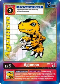 Agumon (Alternate Art) (EX1-001 U) [Classic Collection]