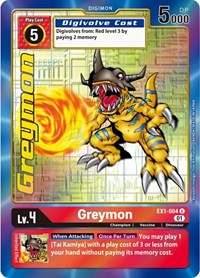 Greymon (Alternate Art) (EX1-004 U) [Classic Collection]