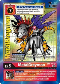 MetalGreymon (Alternate Art) (EX1-008 R) [Classic Collection]