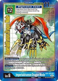 Imperialdramon Dragon Mode (Alternate Art) (EX1-022 SR) [Classic Collection]