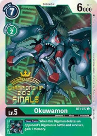 Okuwamon (2021 Championship Finals Event Pack Alt-Art Gold Stamp Set) (BT1-077 C) [Release Special Booster 1.0]
