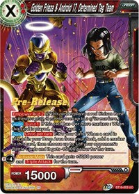 Golden Frieza & Android 17, Determined Tag Team (BT16-003) [Realm of the Gods Pre-Release Cards]