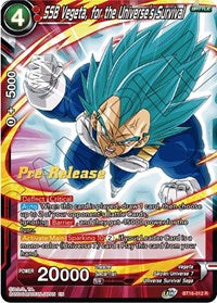 SSB Vegeta, for the Universe's Survival (BT16-012) [Realm of the Gods Pre-Release Cards]