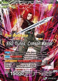 Trunks // SSG Trunks, Crimson Warrior (BT16-097) [Realm of the Gods Pre-Release Cards]