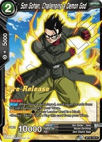 Son Gohan, Challenging a Demon God (BT16-103) [Realm of the Gods Pre-Release Cards]