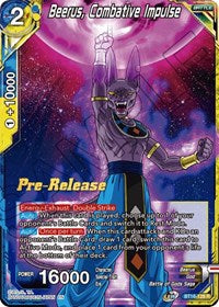 Beerus, Combative Impulse (BT16-128) [Realm of the Gods Pre-Release Cards]