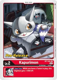 Kapurimon (BT7-001 U) [Next Adventure Pre-Release Cards]