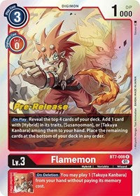 Flamemon (BT7-008 R) [Next Adventure Pre-Release Cards]