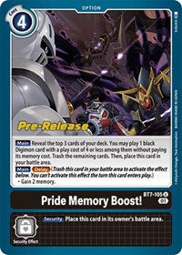 Pride Memory Boost! (BT7-105 U) [Next Adventure Pre-Release Cards]