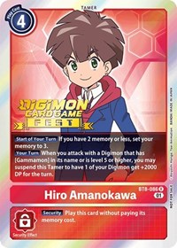 Hiro Amanokawa (Digimon Card Game Fest 2022) (BT8-086 R) [New Awakening]