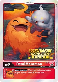 DemiMeramon (Digimon Card Game Fest 2022) (BT6-001 U) [Double Diamond]