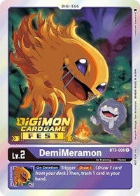 DemiMeramon (Digimon Card Game Fest 2022) (BT3-006 U) [Release Special Booster 1.0]