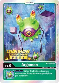 Argomon - BT2-004 (Digimon Card Game Fest 2022) (BT2-004 U) [Release Special Booster 1.0]