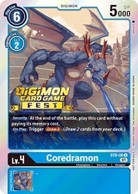 Coredramon (Digimon Card Game Fest 2022) (ST8-06 U) [Starter Deck 08: Ulforce Veedramon]
