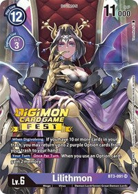 Lilithmon (Digimon Card Game Fest 2022) (BT3-091 SR) [Release Special Booster 1.0]