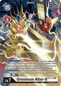 Omnimon Alter-S (Secret Rare) (World Championship 2021) (BT3-112 SEC) [Release Special Booster 1.0]