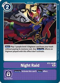 Night Raid (Parallel Rare) (BT2-108 C) [Starter Deck 10: Parallel World Tactician]