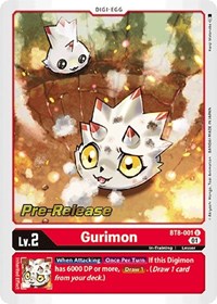 Gurimon (BT8-001 U) [New Awakening Pre-Release Cards]