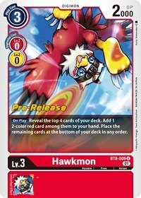 Hawkmon (BT8-009 U) [New Awakening Pre-Release Cards]