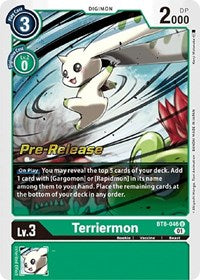 Terriermon (BT8-046 U) [New Awakening Pre-Release Cards]