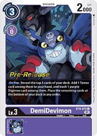 DemiDevimon (BT8-072 U) [New Awakening Pre-Release Cards]