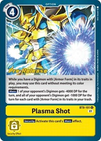 Plasma Shot (BT8-101 U) [New Awakening Pre-Release Cards]