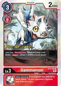Gammamon (BT8-008 R) [New Awakening Pre-Release Cards]
