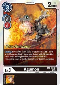 Agumon (BT8-058 R) [New Awakening Pre-Release Cards]