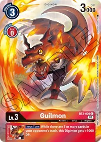 Guilmon (Tamer's Card Set 1) (BT2-009 C) [Release Special Booster 1.0]