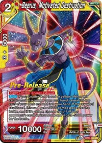Beerus, Motivated Destruction (BT17-134) [Ultimate Squad Pre-Release Cards]