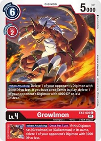 Growlmon (EX2-009 C) [Digital Hazard]